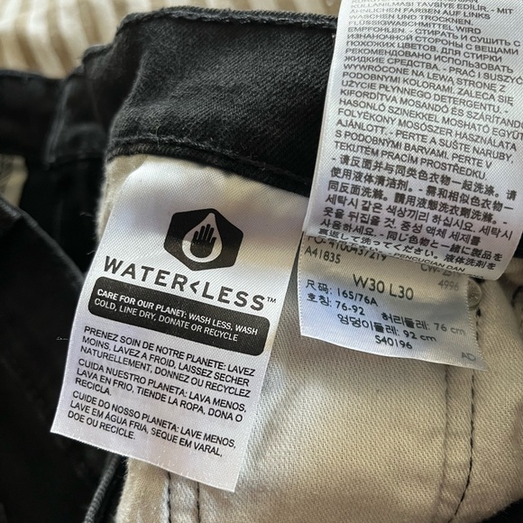 levi 502 black jeans 30 30 - Picture 5 of 6